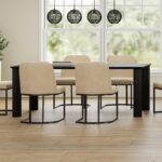 Sangra 79" Large Rectangular Dining Table in Black 201-751BLKLG 201 751BLKLG 1