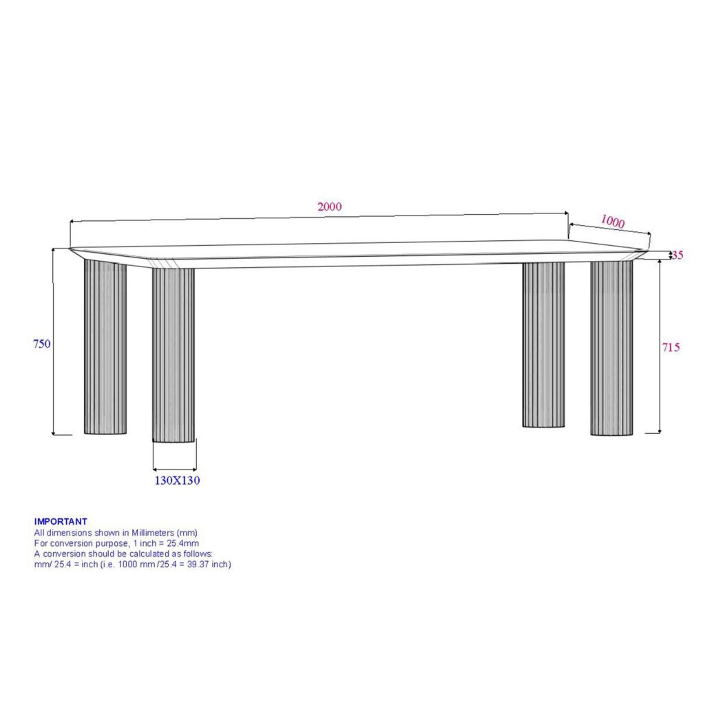 Sangra 79" Large Rectangular Dining Table in Black - Image 8