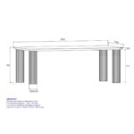Sangra 79" Large Rectangular Dining Table in Black 201-751BLKLG 201 751BLKLG LD