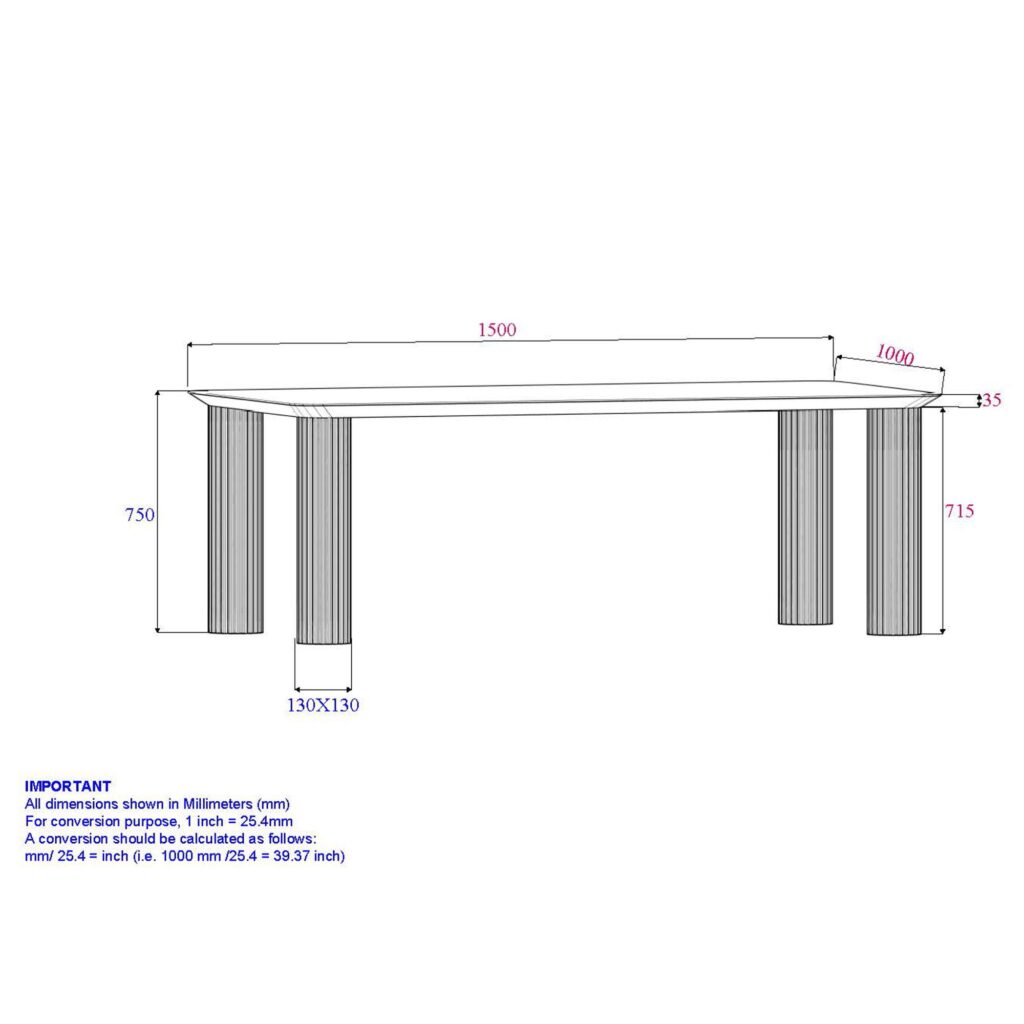 Sangra 59" Small Rectangular Dining Table in Black - Image 8
