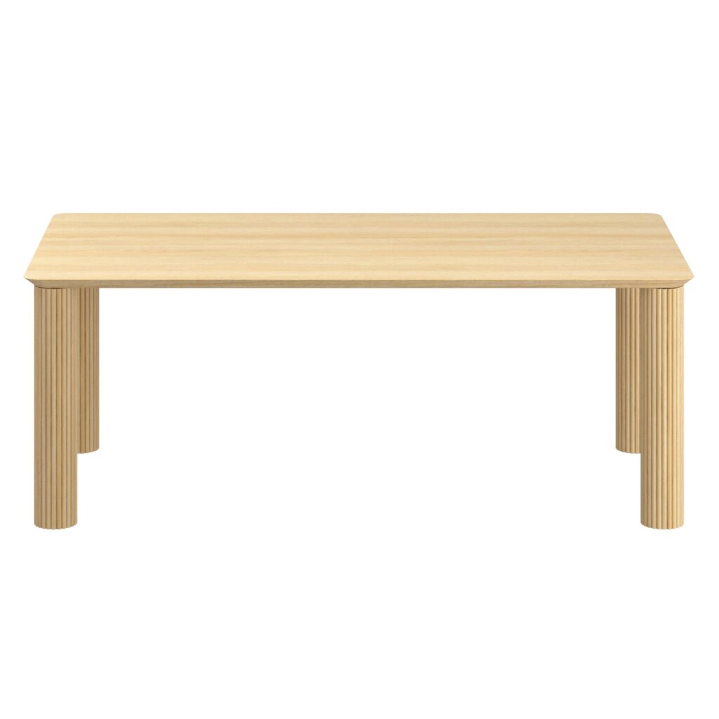Sangra 79" Large Rectangular Dining Table in Natural - Image 5