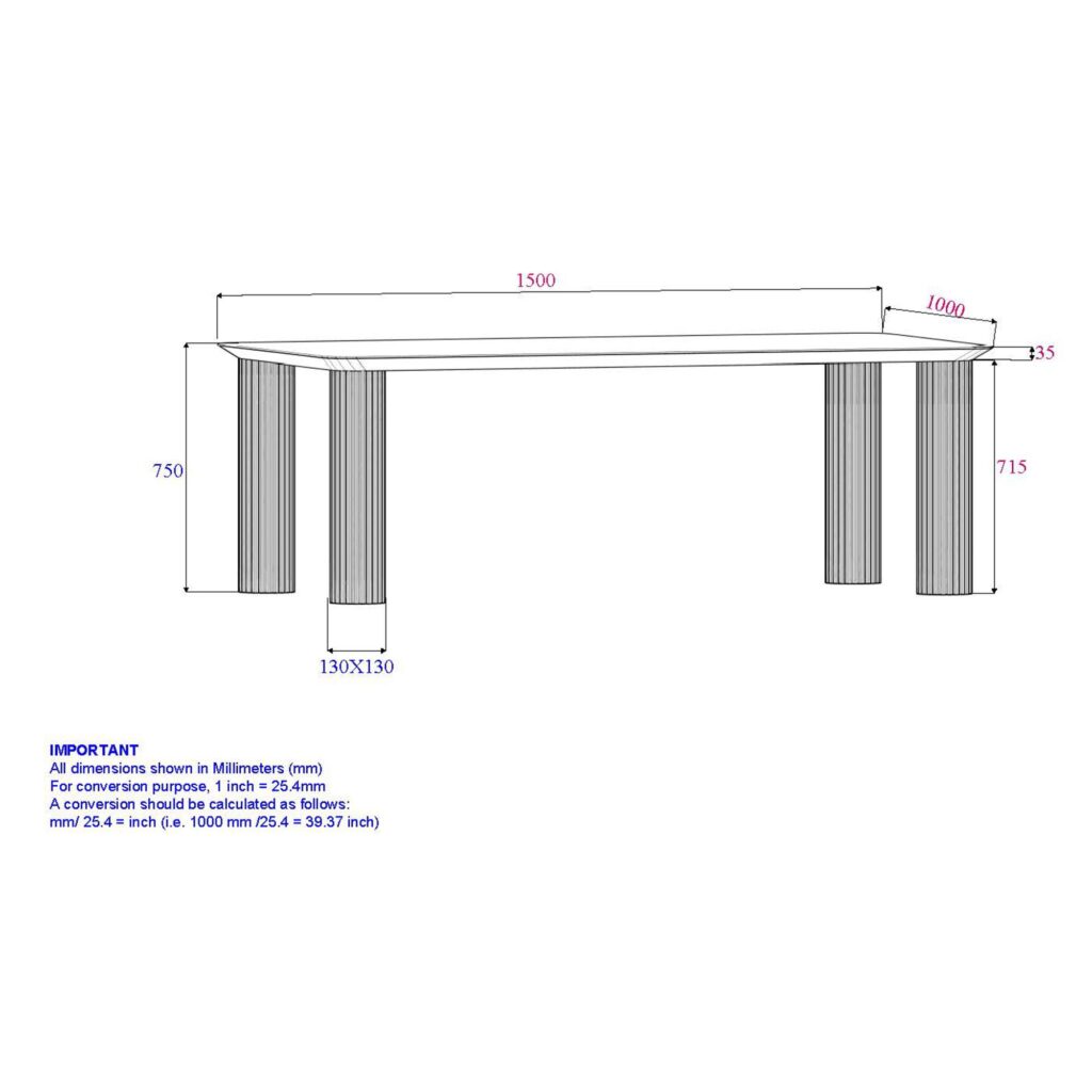 Sangra 59" Small Rectangular Dining Table in Natural - Image 8