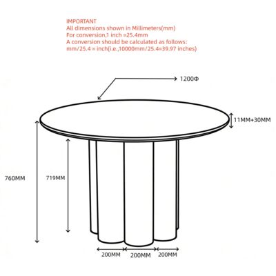 Seaton Round Dining Table, 47" in Walnut and Travertine 15 Seaton Round Dining Table, 47" in Walnut and Travertine 201-759WAL 201 759WAL LD