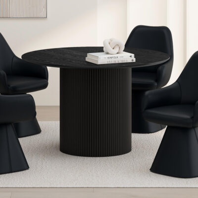Tovas Round Dining Table in Black 201-782BLK 201 782BLK 1