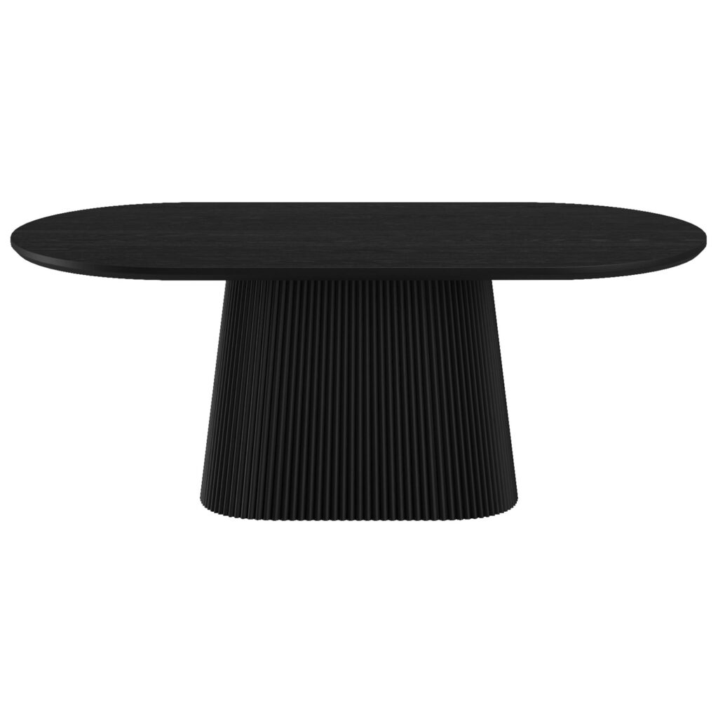 Tovas Oval Dining Table in Black - Image 5