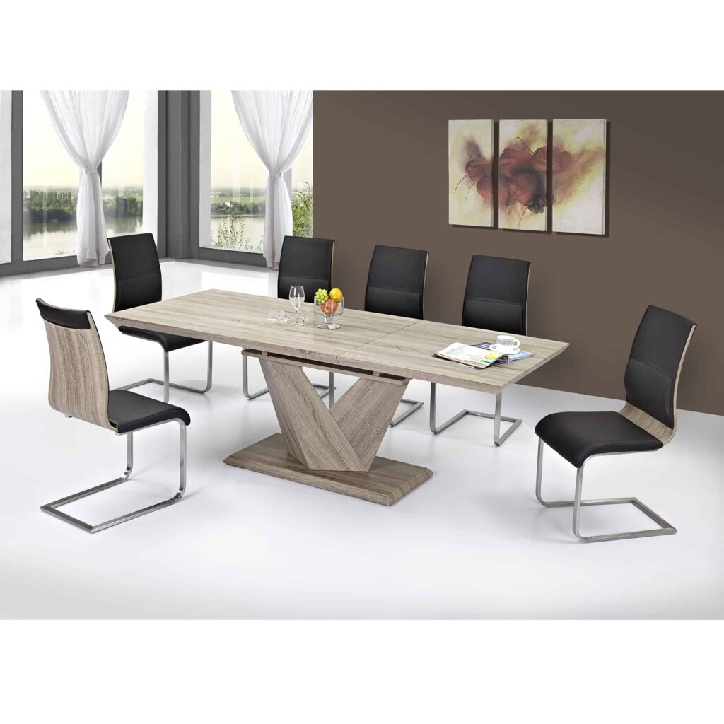 Eclipse Dining Table w/Extension in Washed Oak - Image 7