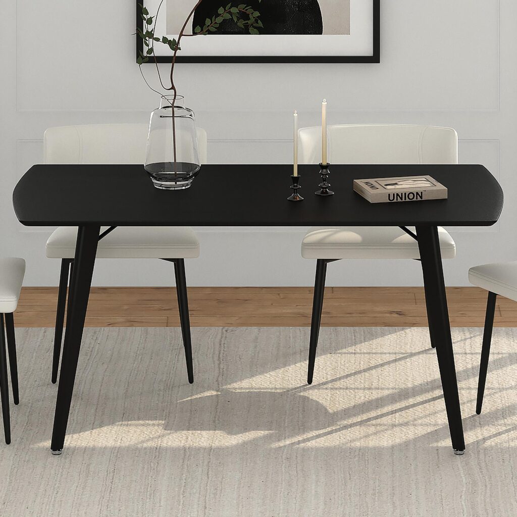 Leon Rectangular Dining Table in Black - Image 2