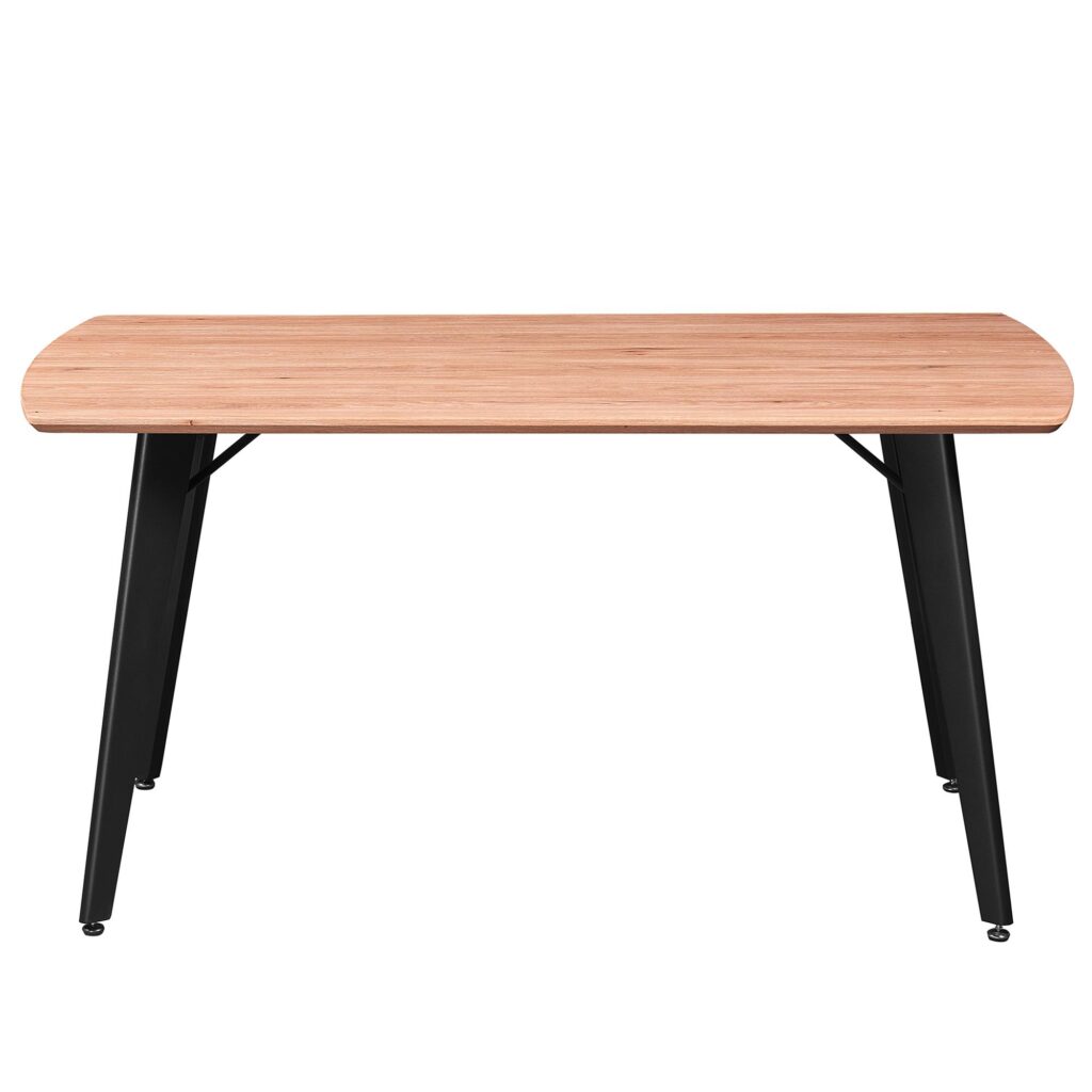 Leon Rectangular Dining Table in Natural and Black - Image 3