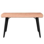 Leon Rectangular Dining Table in Natural and Black 201-893NAT 201 893NAT 2