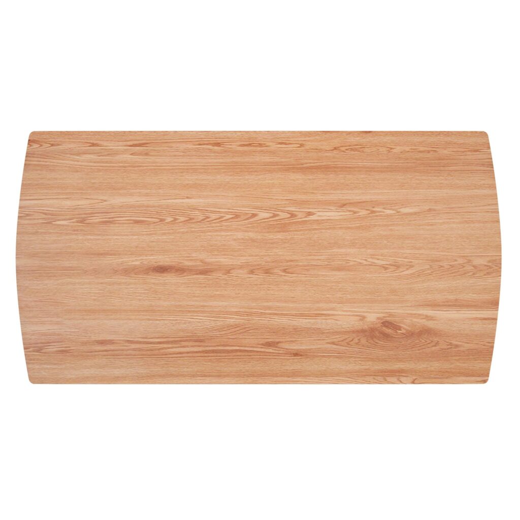 Leon Rectangular Dining Table in Natural and Black - Image 6