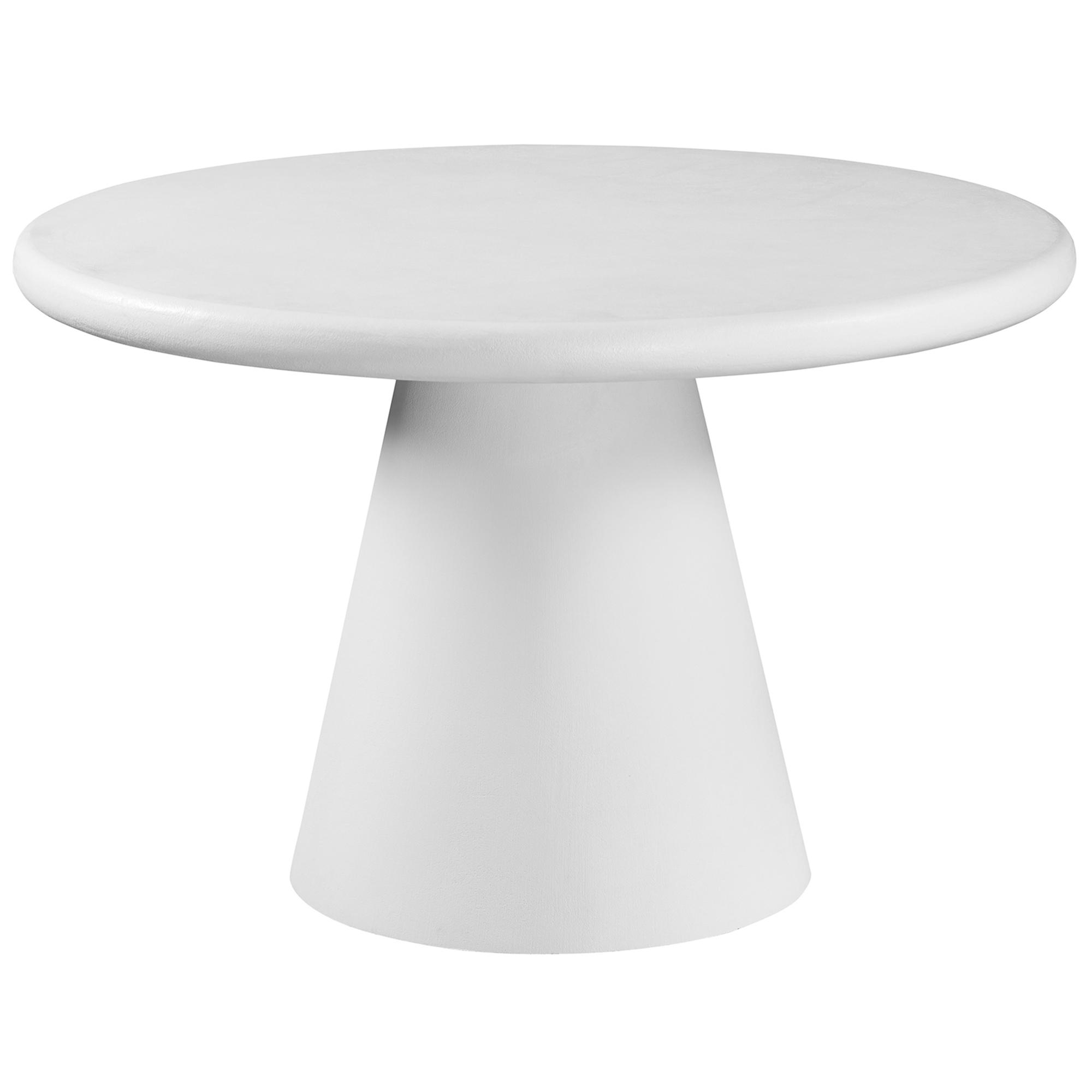 Galio Round Dining Table in White