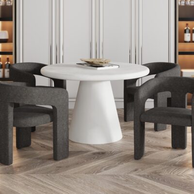 Galio Round Dining Table in White 201-915WT 201 915WT 1