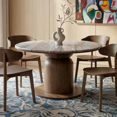 Martina Round Dining Table, 50" in Walnut 9 Martina Round Dining Table, 50" in Walnut 201-929WAL 201 929WAL 1