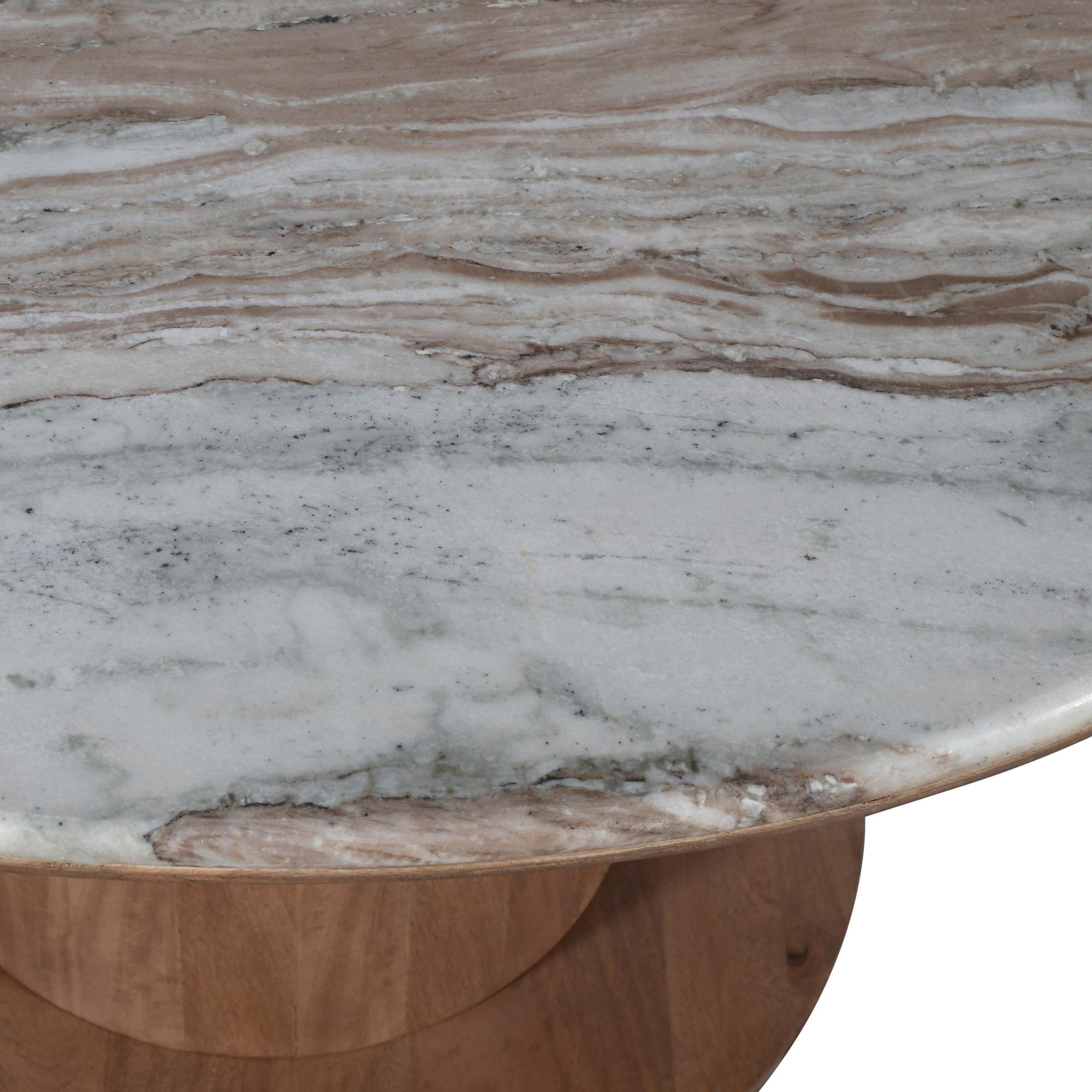 Martina Round Dining Table, 50" in Walnut 4 Martina Round Dining Table, 50" in Walnut - Image 4