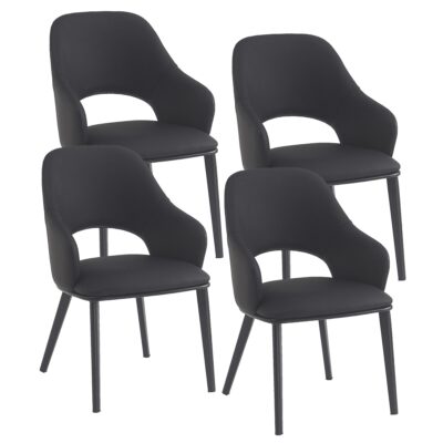 Denzel Dining Chair, set of 4 in Black 202-064BLK 202 064BLK 6