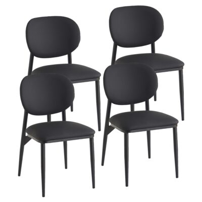 Gideon Dining Chair, set of 4 in Black 202-065BLK 202 065BLK 6