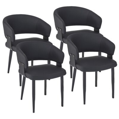 Sloane Dining Chair, set of 4 in Black 14 Sloane Dining Chair, set of 4 in Black 202-066BLK 202 066BLK 6