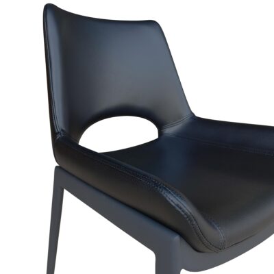 Icona Dining Chair, set of 6 in Black Seat and Black Legs 202-067BK_BK 202 067BK BK 5