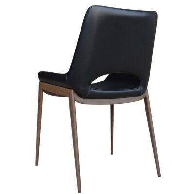 Icona Dining Chair, set of 6 in Black Seat and Walnut Legs 202-067BK_WAL 202 067BK WAL 2