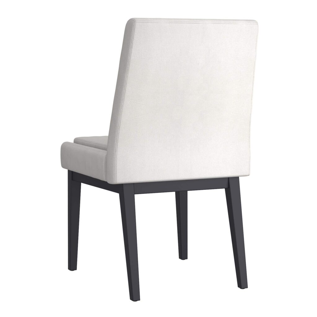 Cortez Dining Chair, Set of 2, in Beige Fabric and Black - Image 3