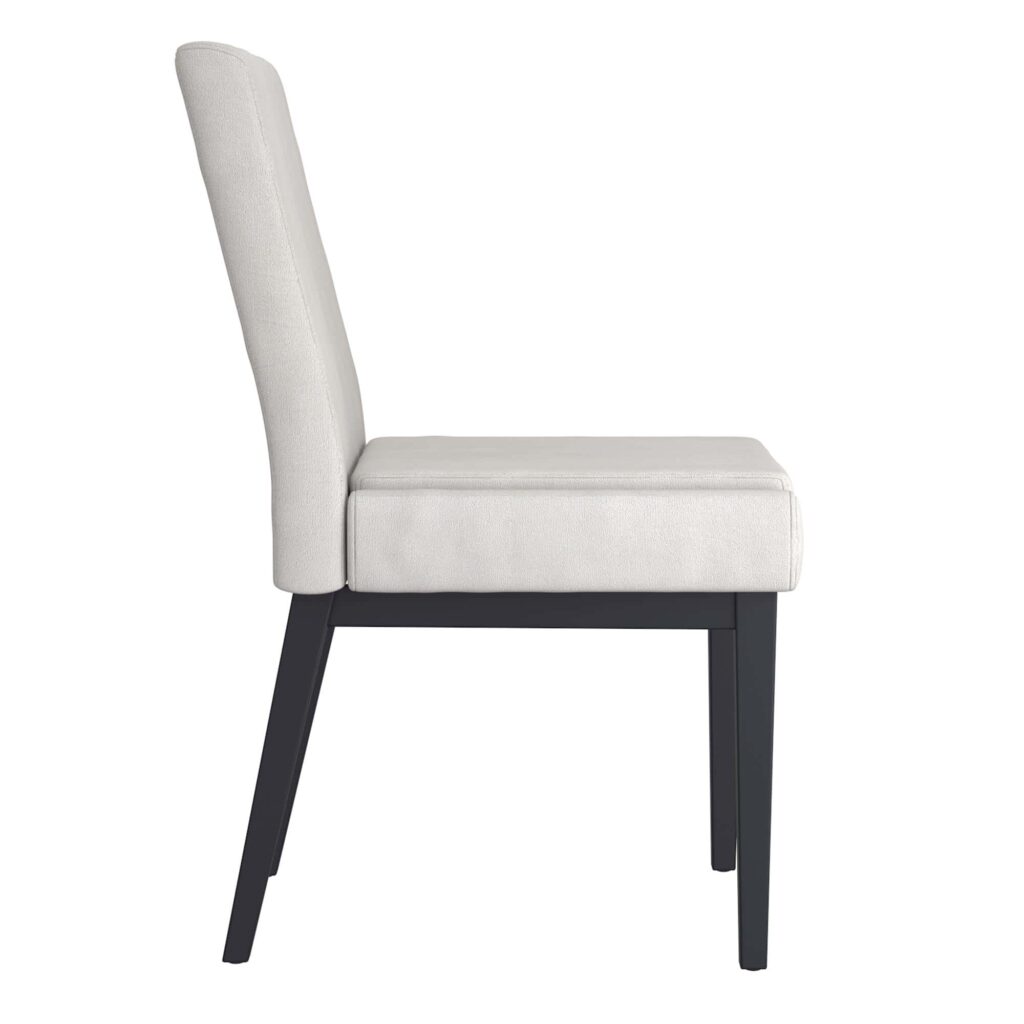 Cortez Dining Chair, Set of 2, in Beige Fabric and Black - Image 4