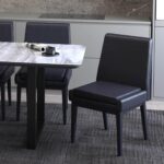 Cortez Dining Chair, Set of 2, in Black Faux Leather and Black 202-081BLK_BK 202 081BLK BK 1