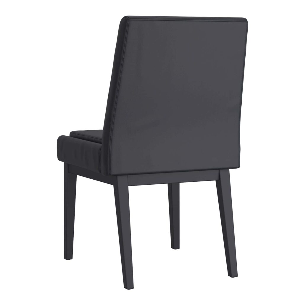 Cortez Dining Chair, Set of 2, in Black Faux Leather and Black - Image 3