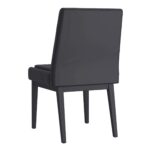 Cortez Dining Chair, Set of 2, in Black Faux Leather and Black 202-081BLK_BK 202 081BLK BK 2
