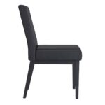 Cortez Dining Chair, Set of 2, in Black Faux Leather and Black 202-081BLK_BK 202 081BLK BK 3