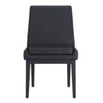 Cortez Dining Chair, Set of 2, in Black Faux Leather and Black 202-081BLK_BK 202 081BLK BK 4