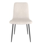 Brixx Dining Chair, Set of 2, in Beige Fabric and Black 202-083BEG 202 083BEG 4