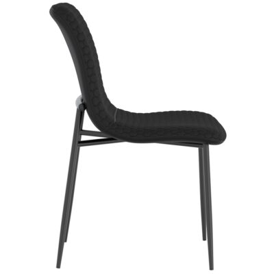 Brixx Dining Chair, Set of 2, in Black Faux Leather and Black 202-083BLK 202 083BLK 3