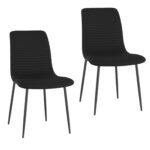 Brixx Dining Chair, Set of 2, in Black Faux Leather and Black 202-083BLK 202 083BLK 6