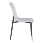 Brixx Dining Chair, Set of 2, in Light Grey Faux Leather and Black 202-083LGY 202 083LGY 3