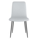 Brixx Dining Chair, Set of 2, in Light Grey Faux Leather and Black 202-083LGY 202 083LGY 4