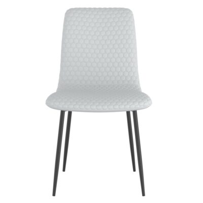 Brixx Dining Chair, Set of 2, in Light Grey Faux Leather and Black 202-083LGY 202 083LGY 4