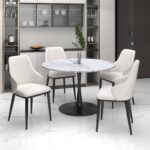 Kash Dining Chair, Set of 2, in Beige Fabric and Black 202-084BEG 202 084BEG 1