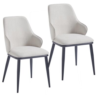 Kash Dining Chair, Set of 2, in Beige Fabric and Black 202-084BEG 202 084BEG 6
