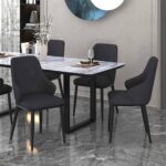 Kash Dining Chair, Set of 2, in Black Faux Leather and Black 202-084BLK 202 084BLK 1