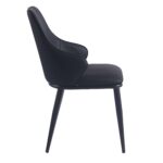 Kash Dining Chair, Set of 2, in Black Faux Leather and Black 202-084BLK 202 084BLK 3