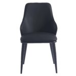Kash Dining Chair, Set of 2, in Black Faux Leather and Black 202-084BLK 202 084BLK 4