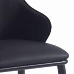 Kash Dining Chair, Set of 2, in Black Faux Leather and Black 202-084BLK 202 084BLK 5
