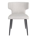 Olis Dining Chair, Set of 2, in Beige Fabric and Black 202-085BEG 202 085BEG 4
