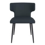 Olis Dining Chair, Set of 2, in Black Faux Leather and Black 202-085PUBK 202 085PUBK 4