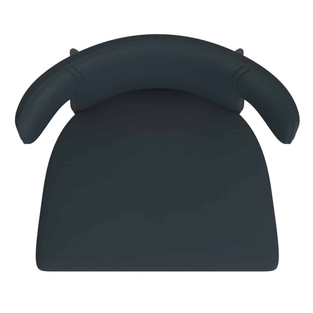 Olis Dining Chair, Set of 2, in Black Faux Leather and Black - Image 6