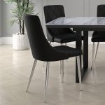 Devo Side Chair, Set of 2 in Black and Chrome 202-087BK 202 087BK 2