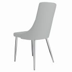 Devo Side Chair, Set of 2 in Light Grey and Chrome 202-087LG 202 087LG 1