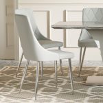 Devo Side Chair, Set of 2 in Light Grey and Chrome 202-087LG 202 087LG 2