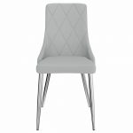 Devo Side Chair, Set of 2 in Light Grey and Chrome 202-087LG 202 087LG 4