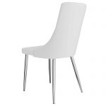 Devo Side Chair, Set of 2 in White and Chrome 202-087WT 202 087WT 1